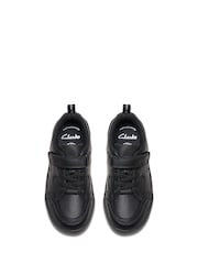 Clarks Black Wide Fit (G) Leather Oslo Flare Shoes - Image 5 of 7