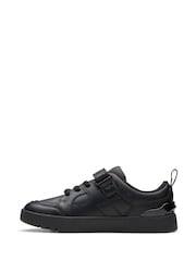 Clarks Black Wide Fit (G) Leather Oslo Flare Shoes - Image 6 of 7