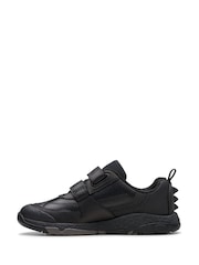 Clarks Black Wide Fit (G) Leather Steggy Pace Shoes - Image 2 of 6