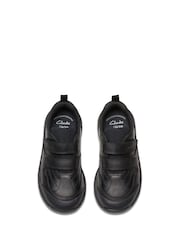Clarks Black Wide Fit (G) Leather Steggy Pace Shoes - Image 6 of 6
