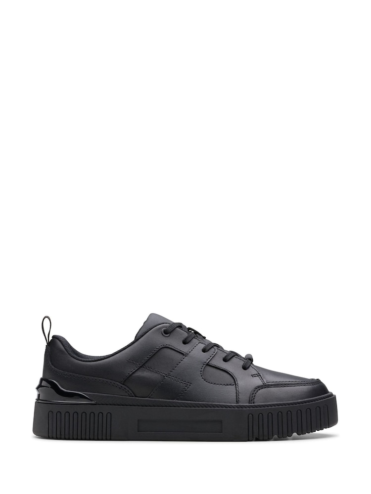 Clarks Black Standard Fit (F) Leather Oslo Flare Shoes - Image 1 of 7
