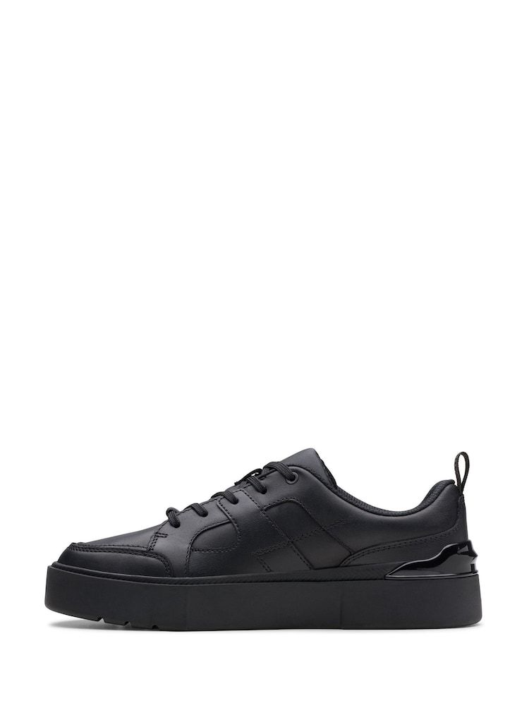 Clarks Black Standard Fit (F) Leather Oslo Flare Shoes - Image 2 of 7