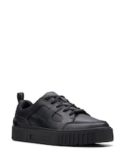 Clarks Black Standard Fit (F) Leather Oslo Flare Shoes - Image 3 of 7