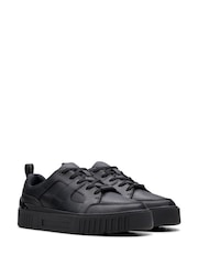 Clarks Black Standard Fit (F) Leather Oslo Flare Shoes - Image 4 of 7