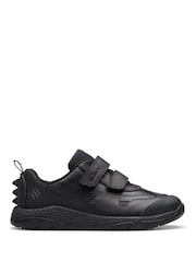 Clarks Black Extra Wide Fit (H) Leather Steggy Pace Shoes - Image 1 of 7