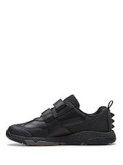 Clarks Black Extra Wide Fit (H) Leather Steggy Pace Shoes - Image 2 of 7