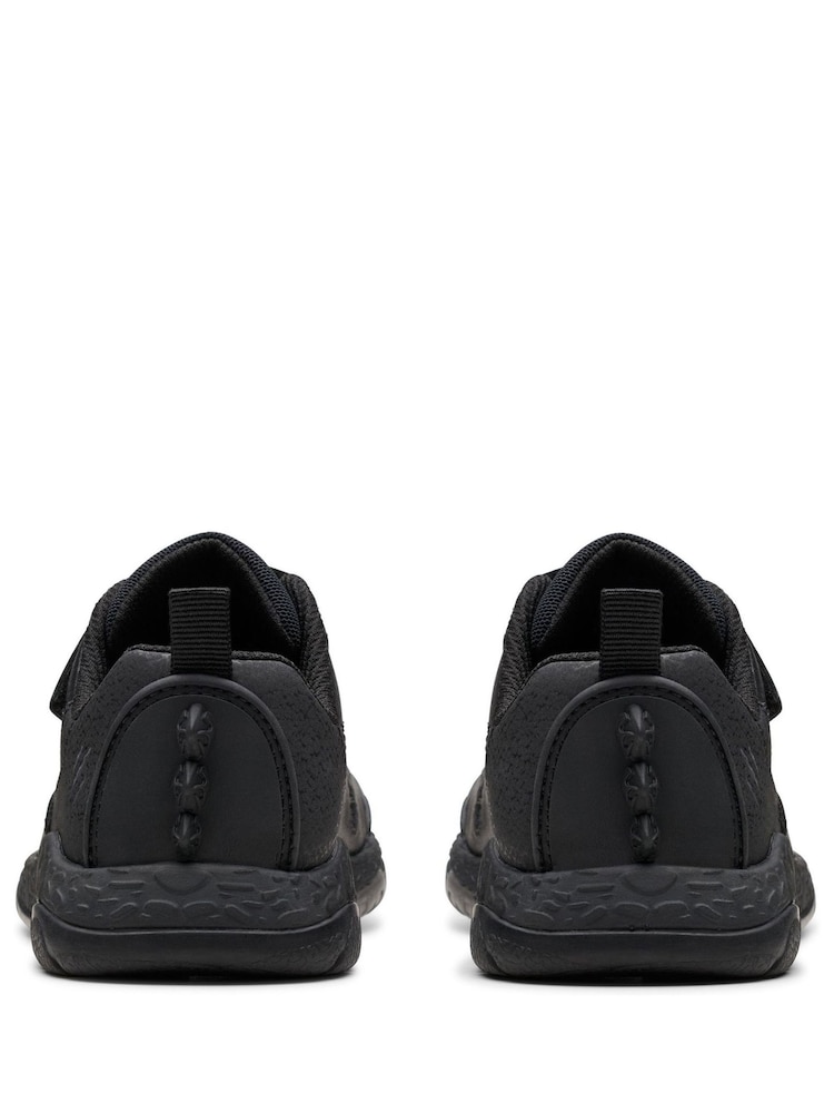 Clarks Black Extra Wide Fit (H) Leather Steggy Pace Shoes - Image 5 of 7