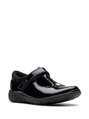 Clarks Black Standard Fit (F) Patent Relda Gem Shoes - Image 7 of 8