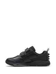 Clarks Black Standard Fit (F) Leather Steggy Pace Shoes - Image 2 of 7