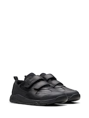 Clarks Black Standard Fit (F) Leather Steggy Pace Shoes - Image 4 of 7
