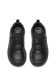 Clarks Black Standard Fit (F) Leather Steggy Pace Shoes - Image 6 of 7