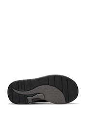 Clarks Black Standard Fit (F) Leather Steggy Pace Shoes - Image 7 of 7