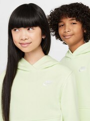 Nike Lime Ice Green Club Fleece Overhead Hoodie - Image 3 of 6