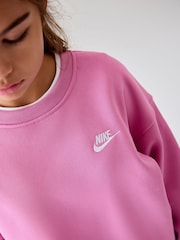 Ružová Flamingo - Flísová mikina Nike Oversized Club - Obrázok 4 z 4