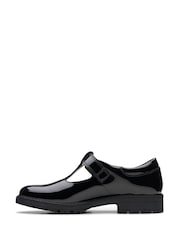 Clarks Black Standard Fit (F) Patent Loxham Bar Shoes - Image 2 of 8
