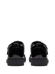 Clarks Black Standard Fit (F) Patent Loxham Bar Shoes - Image 5 of 8