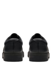 Clarks Black Extra Wide Fit (H) Leather Lorcam Loop School Shoes - Image 5 of 7