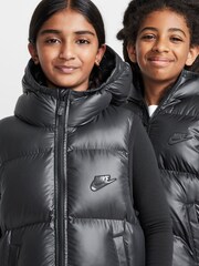 Nike Black Synthetic Fill EasyOn Therma-FIT  Loose Hooded Gilet - Image 4 of 9