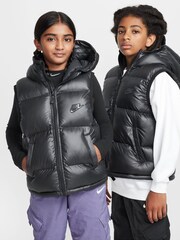 Nike Black Synthetic Fill EasyOn Therma-FIT  Loose Hooded Gilet - Image 8 of 9