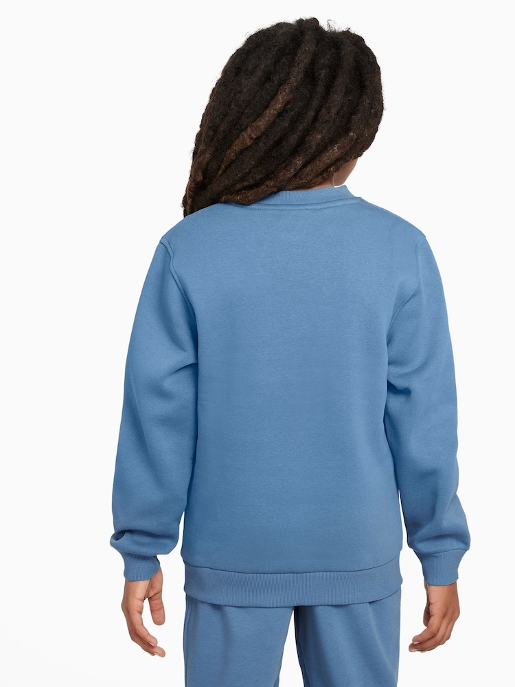Nike Aegean Blue Club Fleece Logo Sweatshirt - Image 2 of 3