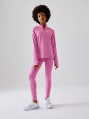 Nike Flamingo Pink Dri-FIT Long Sleeve Half Zip Top - Image 2 of 6