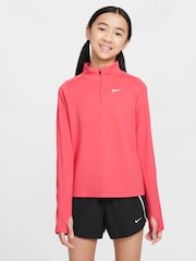 Svetlá ružová - Nike Dri-FIT Long Sleeve Half Zip Top - Obrázok 1 z 7
