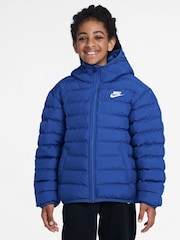 Niebieski - Kurtka z kapturem i syntetycznym wypełnieniem Nike - Image 1 of 7