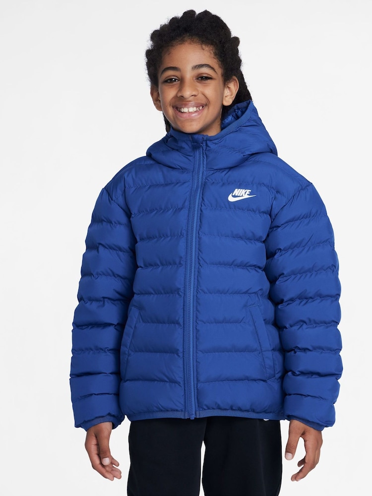 Niebieski - Kurtka z kapturem i syntetycznym wypełnieniem Nike - Image 1 of 7
