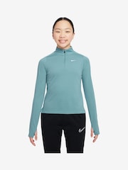 Denimová tyrkysová - Nike Dri-FIT Long Sleeve Half Zip Top - Obrázok 1 z 3