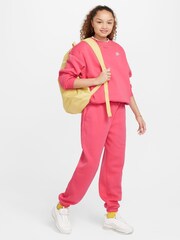 Nike Bright Pink Oversized Club Fleece Sweatshirt - Image 4 of 4