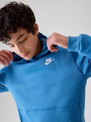 Nike Aegean Blue Club Fleece Overhead Hoodie - Image 3 of 3