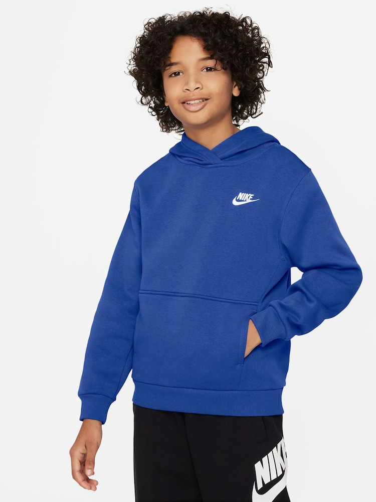 Nike Royal Blue Club Fleece Overhead Hoodie - Image 1 of 3