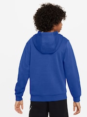 Nike Royal Blue Club Fleece Overhead Hoodie - Image 2 of 3