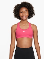 Ярко-розовый - Nike Dri-FIT Swoosh Support Bra - Image 1 of 3