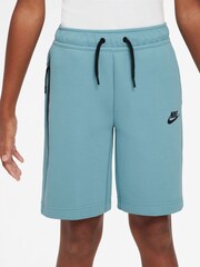 Nike Turquoise Tech Fleece Shorts - Image 1 of 4