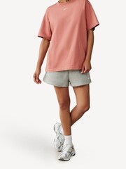 Nike Dark Pink Oversized Mini Swoosh Sportswear 100% Cotton T-Shirt - Image 3 of 6