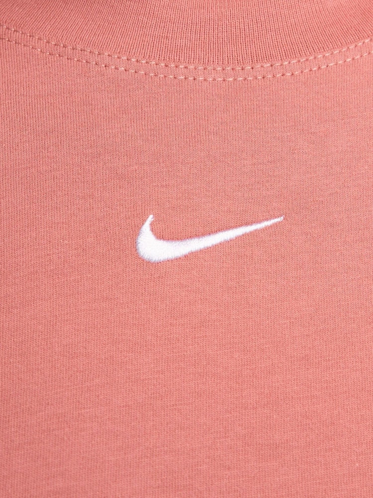 Nike Dark Pink Oversized Mini Swoosh Sportswear 100% Cotton T-Shirt - Image 6 of 6