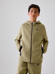 Nike Brown Tech Fleece Zip Through Hoodie - Image 1 of 6