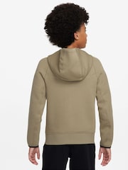 Nike Brown Tech Fleece Zip Through Hoodie - Image 2 of 6