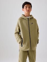 Nike Brown Tech Fleece Zip Through Hoodie - Image 3 of 6