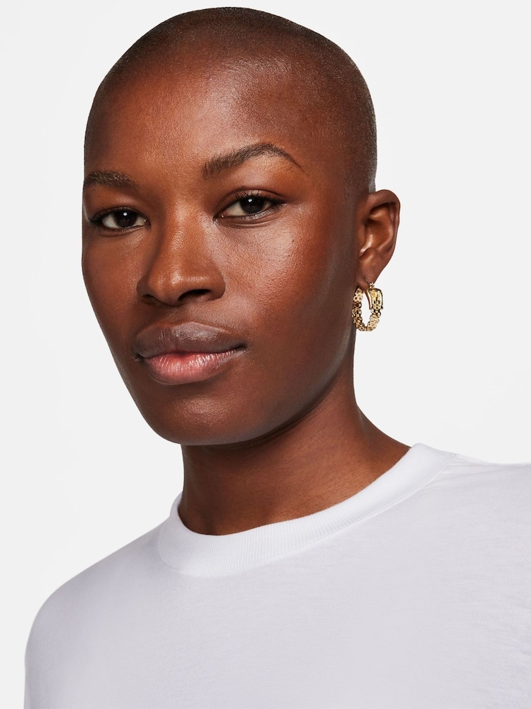 Nike White Dri-Fit One Relaxed Short Sleeve Top - Image 3 of 8