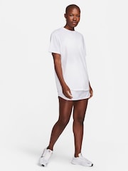 Nike White Dri-Fit One Relaxed Short Sleeve Top - Image 5 of 8