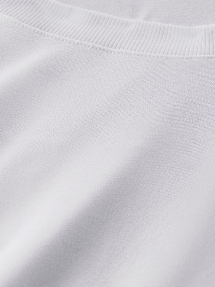 Nike White Dri-Fit One Relaxed Short Sleeve Top - Image 7 of 7 Nike White Dri-Fit One Relaxed Short Sleeve Top - Image 7 of 7