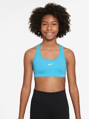 Балтийский синий - Nike Dri-FIT Swoosh Support Bra - Image 1 of 3