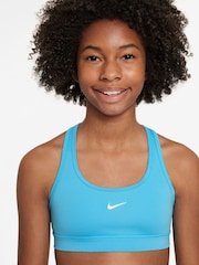 Балтийский синий - Nike Dri-FIT Swoosh Support Bra - Image 3 of 3