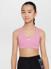 Nike Pink Dri-FIT Swoosh Support Bra - Image 1 of 6