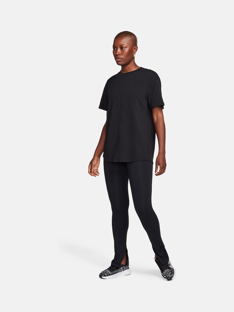 Nike Black Dri-Fit One Relaxed Short Sleeve Top - Image 4 of 10