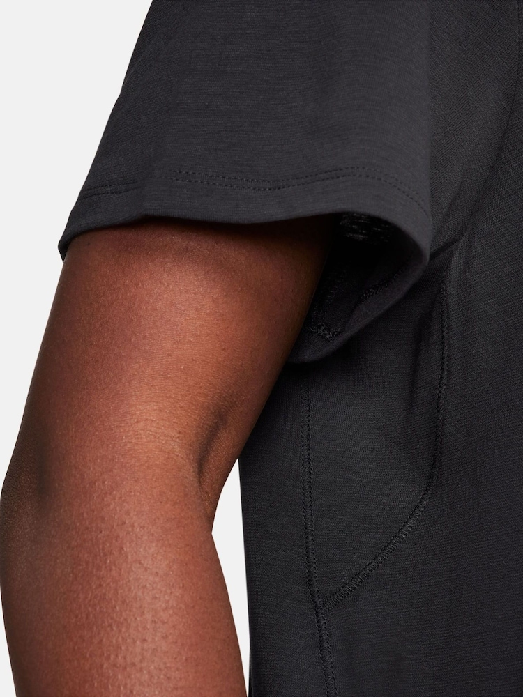Nike Black Dri-Fit One Relaxed Short Sleeve Top - Image 7 of 10