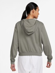 Nike Khaki Green Sportswear Chill Terry Loose Full-Zip French Terry Hoodie - Image 2 of 3