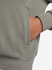 Nike Khaki Green Sportswear Chill Terry Loose Full-Zip French Terry Hoodie - Image 3 of 3